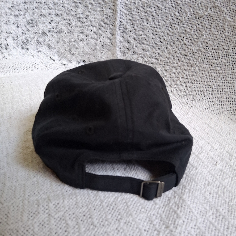 Under Armour Women's Black Hat Baseball Cap White Logo 100% Cotton - Picture 3 of 8